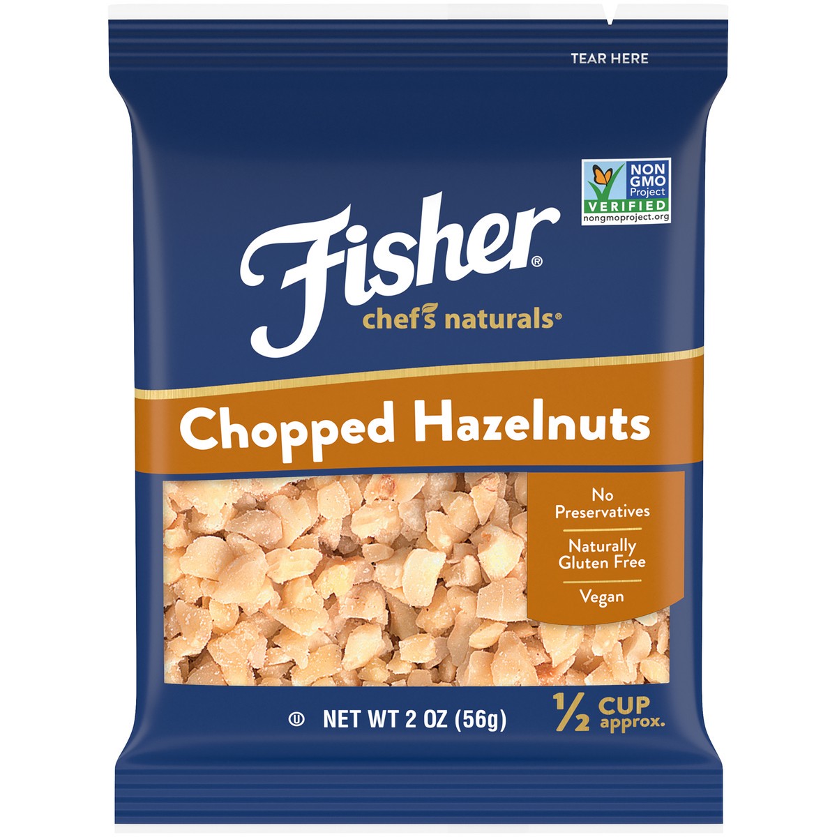 slide 1 of 11, Fisher Chef's Naturals Chopped Hazelnuts 2 oz. Bag, 2 oz