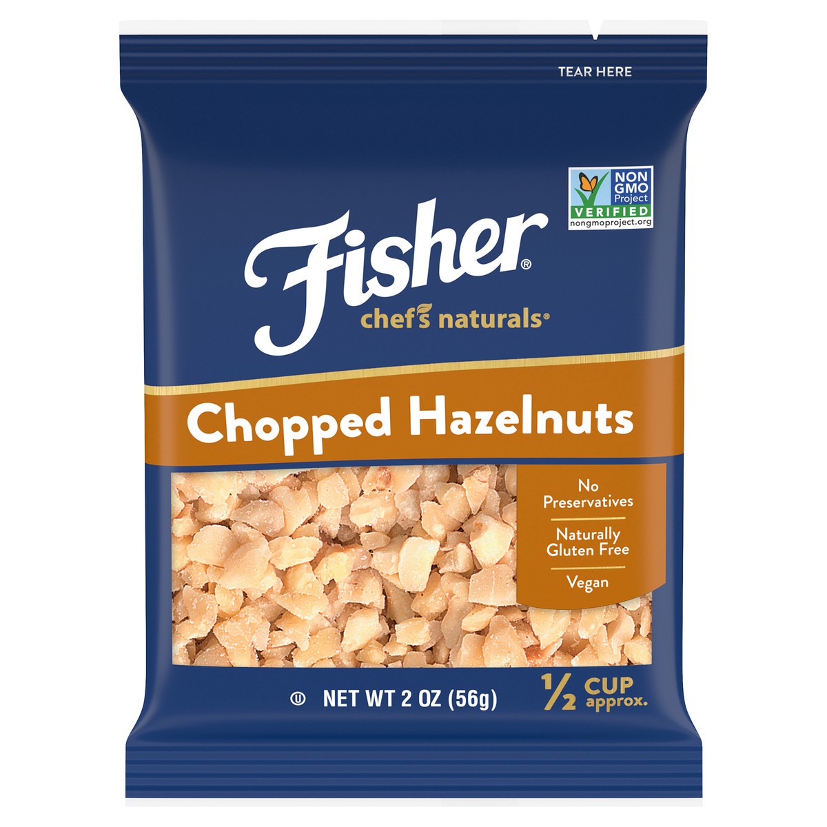 slide 11 of 11, Fisher Chef's Naturals Chopped Hazelnuts 2 oz. Bag, 2 oz