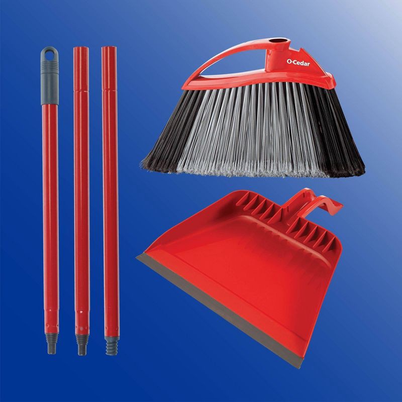 slide 7 of 9, O-Cedar PowerCorner Pet Pro Disassembled Broom with Step-On Dustpan - 3ct, 1 ct