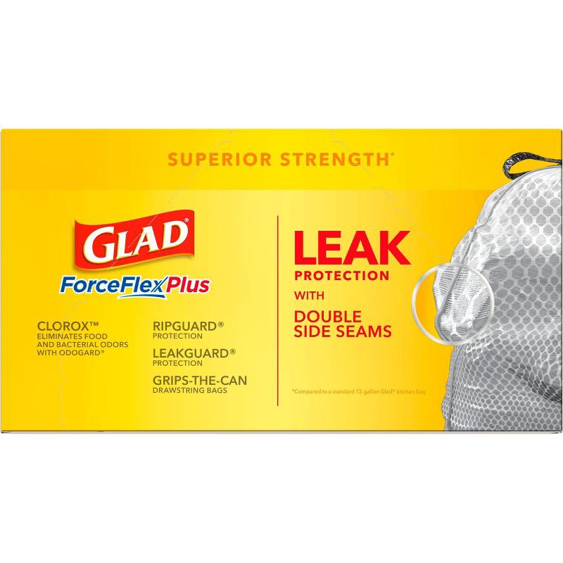 Glad ForceFlexPlus with Clorox Tall Kitchen Eucalyptus Peppermint