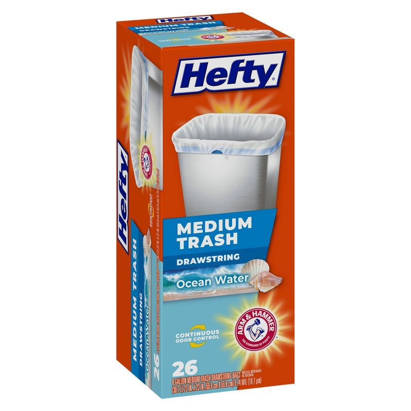 slide 2 of 5, Hefty Ocean Water Trash Bag - Medium - 26ct, 26 ct