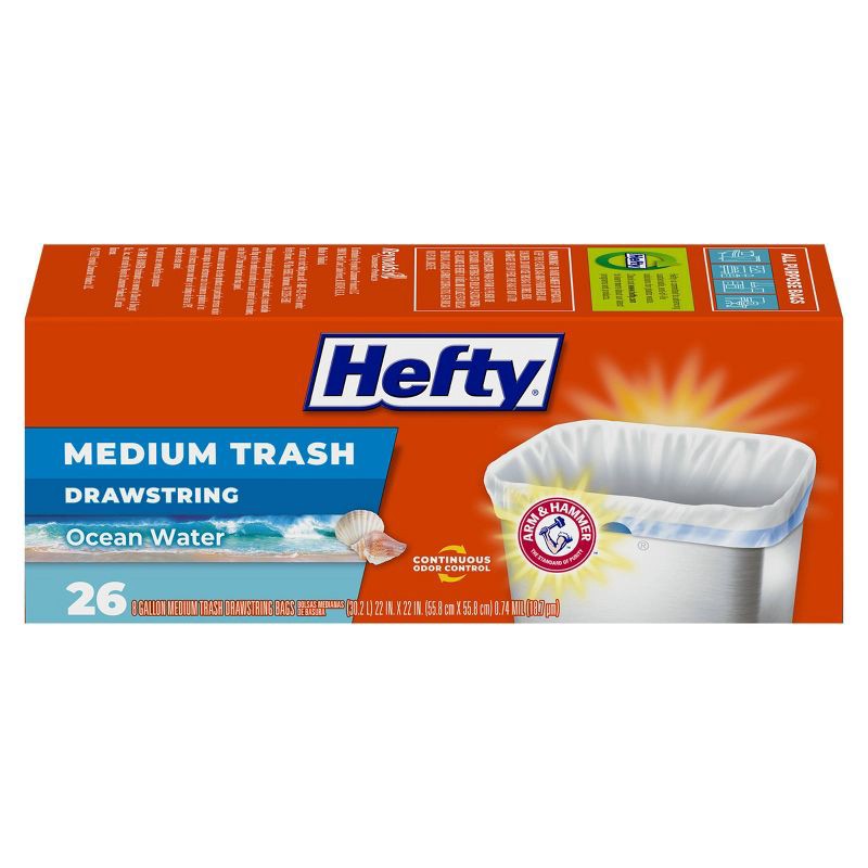 slide 4 of 5, Hefty Ocean Water Trash Bag - Medium - 26ct, 26 ct