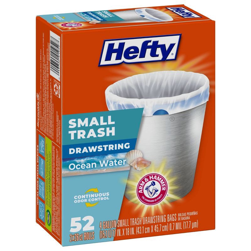 slide 2 of 5, Hefty Ocean Water Trash Bag - Small - 52ct, 52 ct