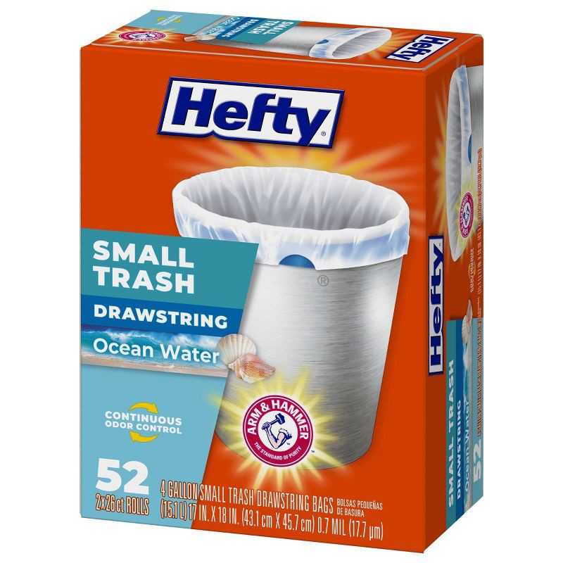 slide 3 of 5, Hefty Ocean Water Trash Bag - Small - 52ct, 52 ct