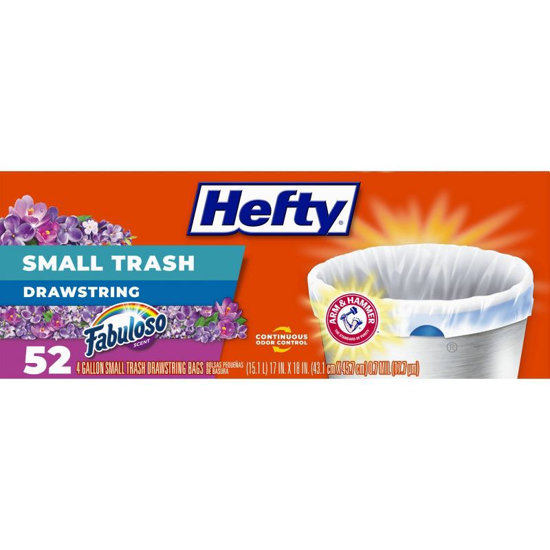 slide 5 of 5, Hefty Fabuloso Trash Bag - Small - 52ct, 52 ct
