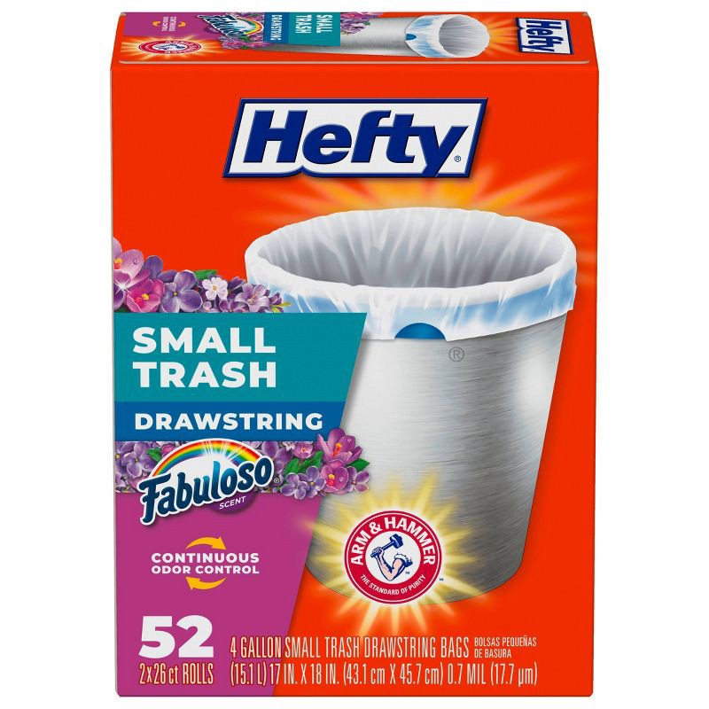 slide 1 of 5, Hefty Fabuloso Trash Bag - Small - 52ct, 52 ct