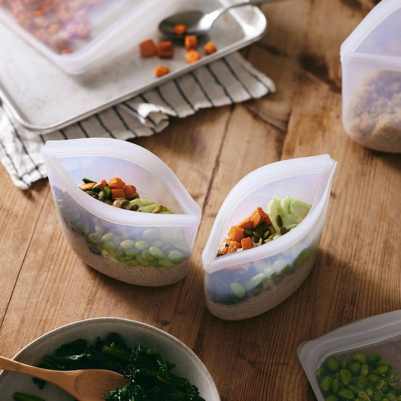 slide 2 of 11, stasher Premium Silicone Reusable Food Storage Bowl - 2 Cup - Mystery Color(Clear/Lavender), 1 ct