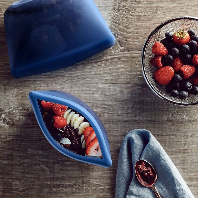 slide 3 of 11, stasher Premium Silicone Reusable Food Storage Bowl - 2 Cup - Mystery Color(Clear/Lavender), 1 ct