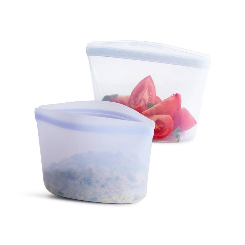 slide 11 of 11, stasher Premium Silicone Reusable Food Storage Bowl - 2 Cup - Mystery Color(Clear/Lavender), 1 ct