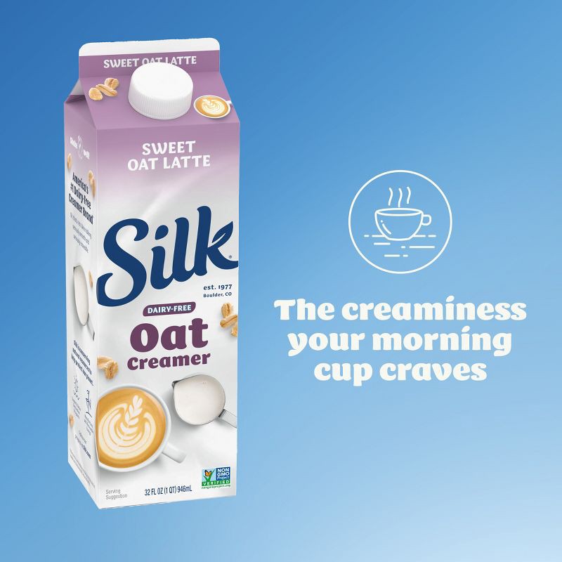 slide 3 of 10, Silk Sweet Oat Latte Creamer - 32 fl oz, 32 fl oz