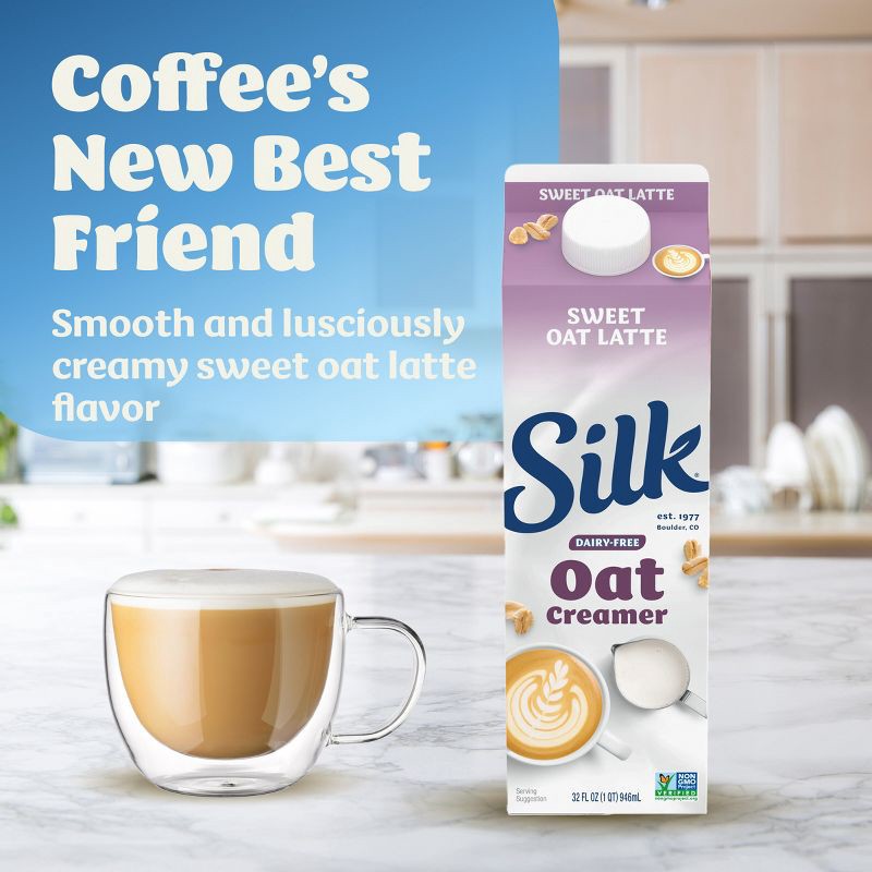 slide 5 of 10, Silk Sweet Oat Latte Creamer - 32 fl oz, 32 fl oz