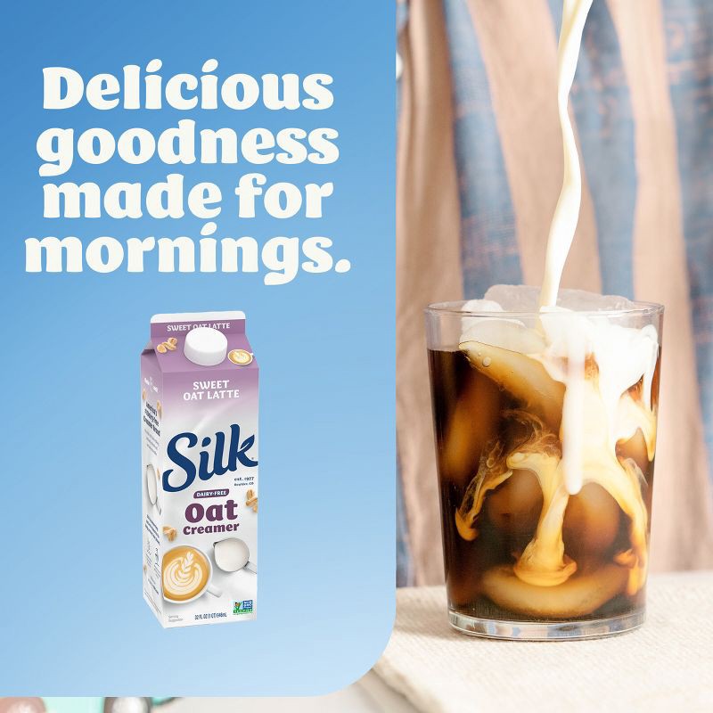 slide 6 of 10, Silk Sweet Oat Latte Creamer - 32 fl oz, 32 fl oz