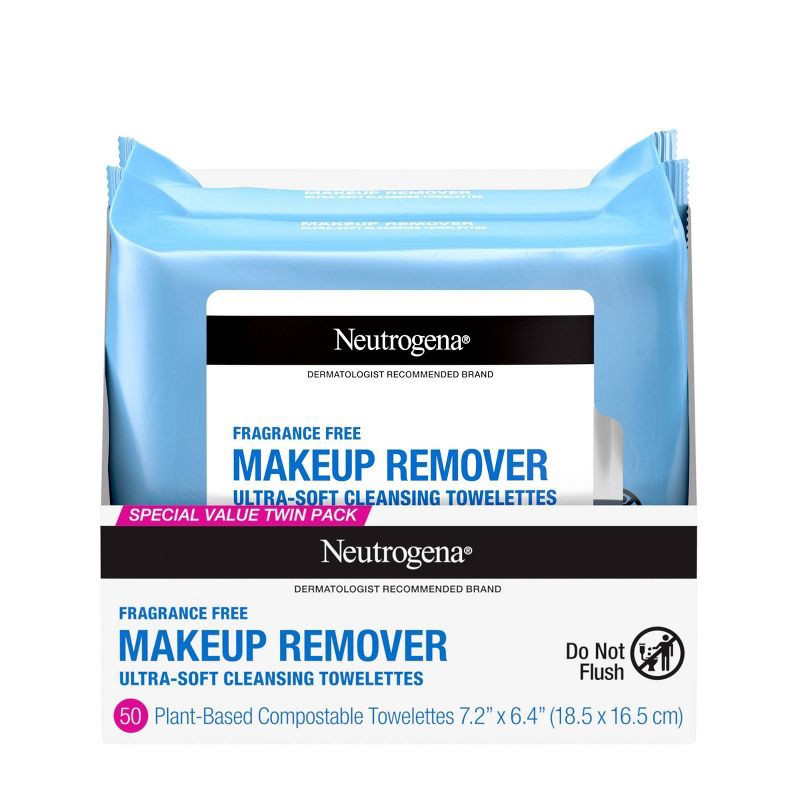 slide 2 of 14, Neutrogena Cleansing Towelettes Makeup Remover - Unscented - 50ct, 50 ct