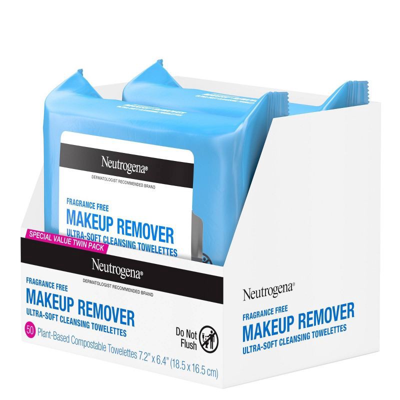 slide 12 of 14, Neutrogena Cleansing Towelettes Makeup Remover - Unscented - 50ct, 50 ct