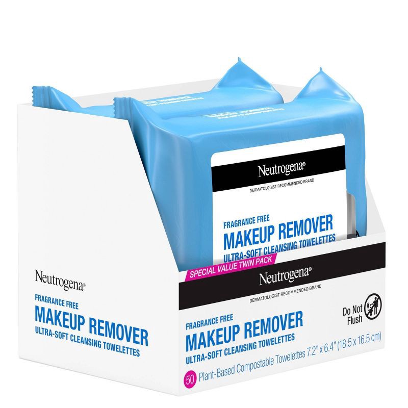 slide 11 of 14, Neutrogena Cleansing Towelettes Makeup Remover - Unscented - 50ct, 50 ct