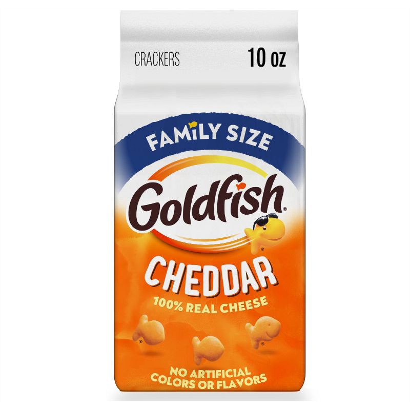 slide 1 of 14, Goldfish Cheddar Crackers Family Size Bag - 10oz, 10 oz