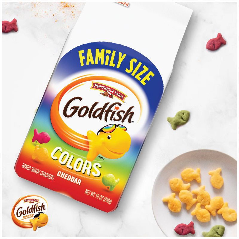 slide 4 of 9, Pepperidge Farm Family Size Colors Goldfish Snack Crackers - 10oz, 10 oz