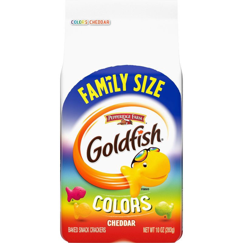 slide 1 of 9, Pepperidge Farm Family Size Colors Goldfish Snack Crackers - 10oz, 10 oz