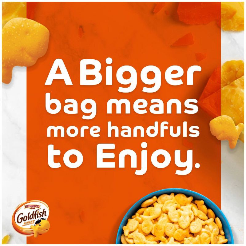 slide 3 of 6, Goldfish Flavor Blasted Xtra Cheddar Crackers Family Size Bag - 10oz, 10 oz