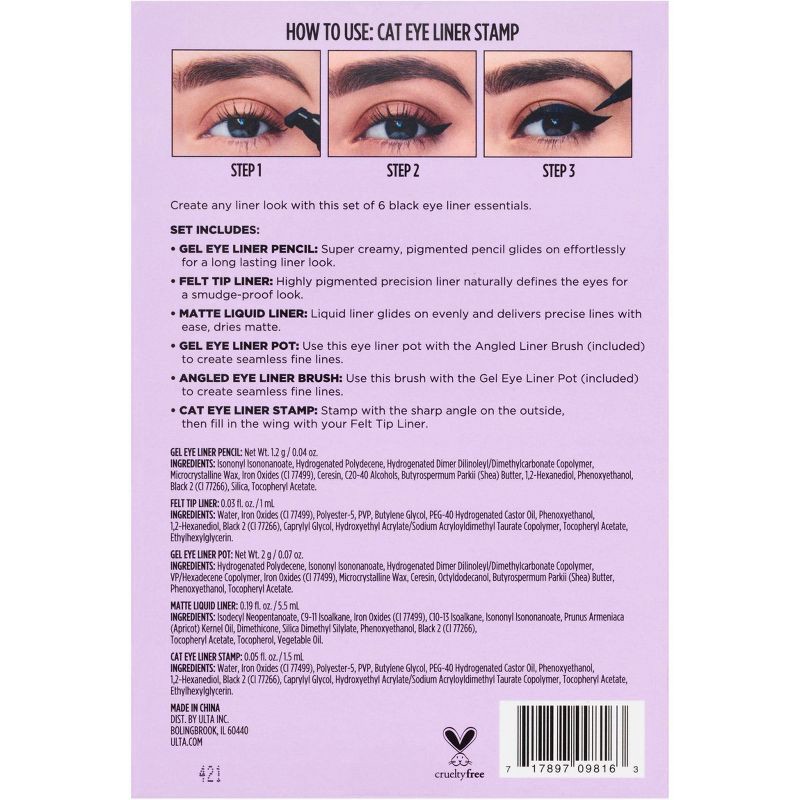 slide 3 of 3, Ulta Beauty Collection In-Line Kit Black Liner Haul Set - 6pc - Ulta Beauty, 6 ct