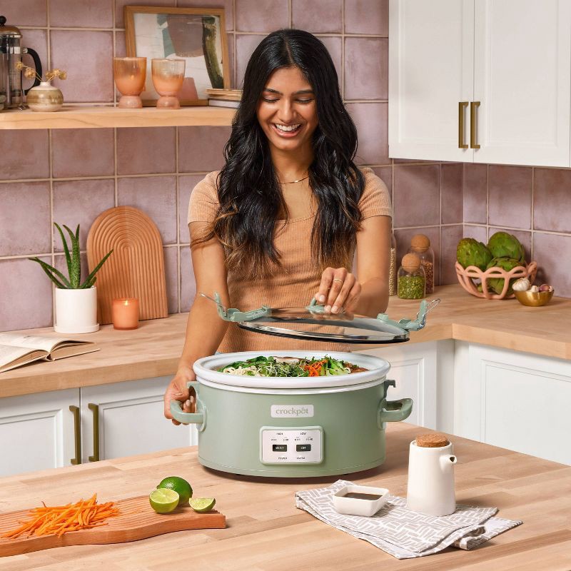 Crock Pot 6qt Cook and Carry Programmable Slow Cooker - Sage