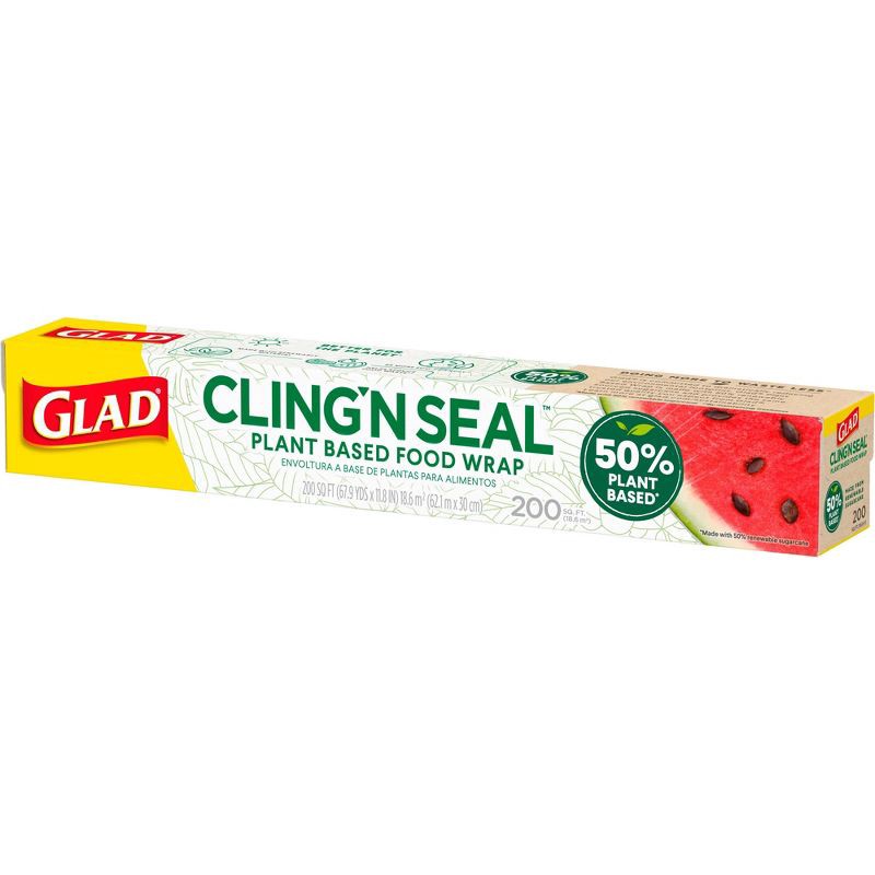 Introducing our new 50% Plant-Based Cling 'N Seal™ Food Wrap. It's made  from renewable sugarcane, which we think is a pretty sweet idea. Good to  wrap, By Glad