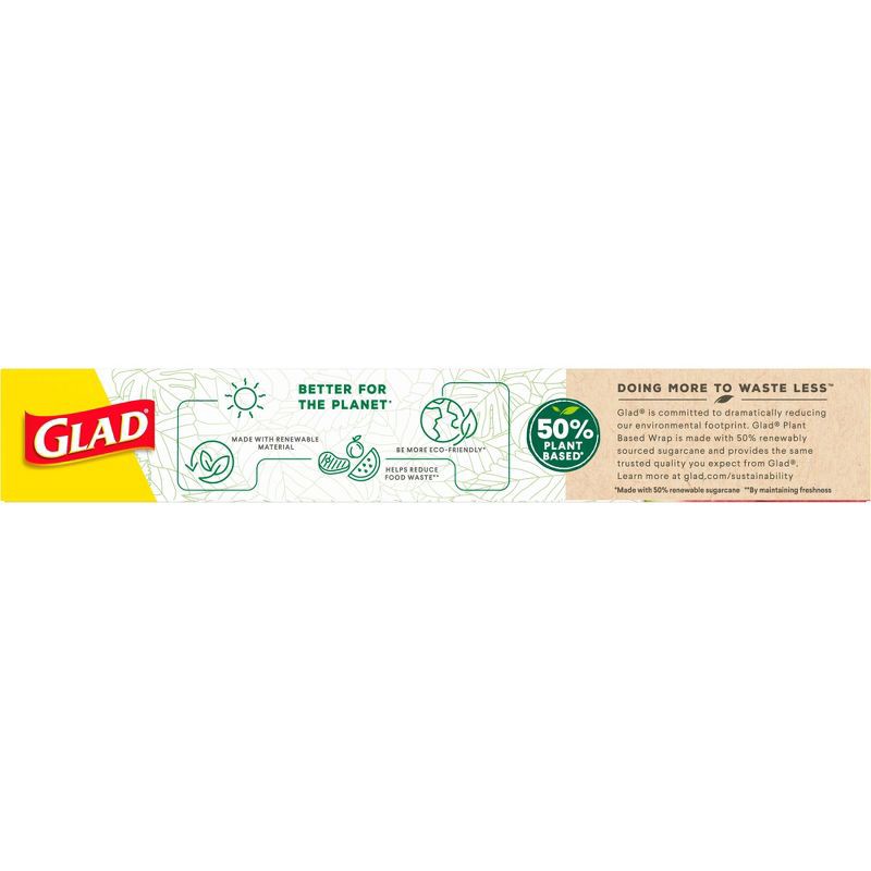 Glad Cling N Seal 50% Plant Based Food Wraps - 200 Sq Ft : Target