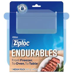 Ziploc Endurables Pouch – Medium - 16 fl oz: Silicone Construction, BPA-Free, Heat-Resistant