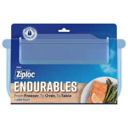 Ziploc Endurables Reusable Silicone Food Storage Pouch - Large – 64 fl oz: Spillproof, BPA-Free, Heat-Resistant