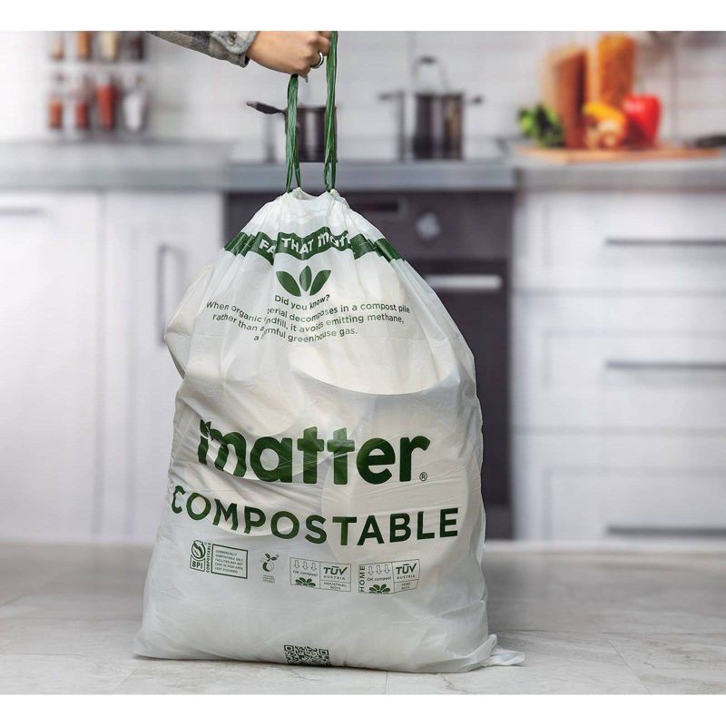 slide 2 of 19, Matter Compostable Tall Kitchen Trash Bags - 13gal/40ct, 40 ct; 13 gal