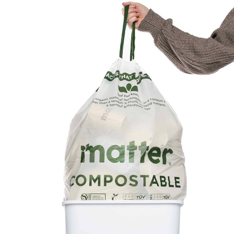 slide 16 of 19, Matter Compostable Tall Kitchen Trash Bags - 13gal/40ct, 40 ct; 13 gal