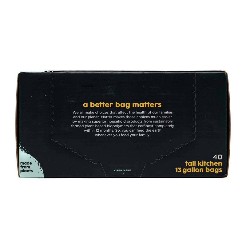 slide 18 of 19, Matter Compostable Tall Kitchen Trash Bags - 13gal/40ct, 40 ct; 13 gal