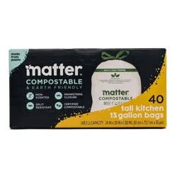 Matter Compostable Tall Kitchen Trash Bags - 13gal/40ct