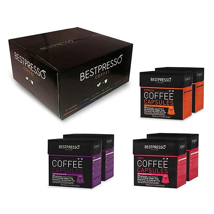 slide 5 of 5, Bestpresso Intenso Variety Pack Espresso Capsules, 120 ct