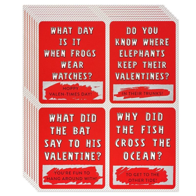 slide 2 of 4, Carlton Cards 28ct Valentine's Day Exchange/Humorous Stickers, 28 ct