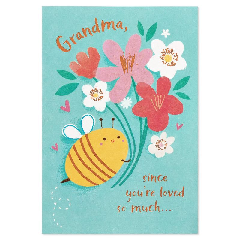slide 4 of 5, Carlton Cards Mother's Day Card Grandma Bee Holding Bouquet, 1 ct