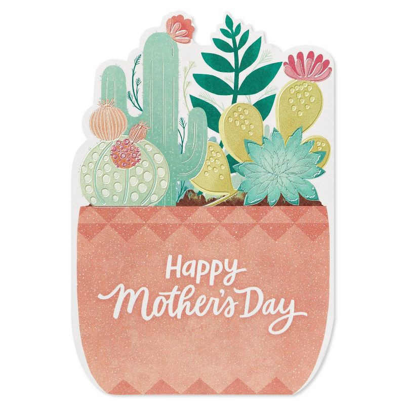 slide 4 of 5, Carlton Cards Mother's Day Card Potted Succulents, 1 ct