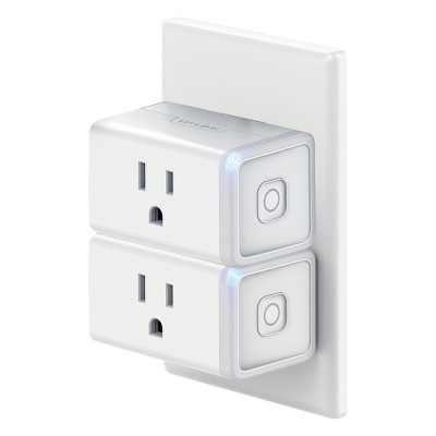 slide 1 of 5, TP-Link Wi-Fi Mini Smart Plug - White (HS105 KIT), 2 ct