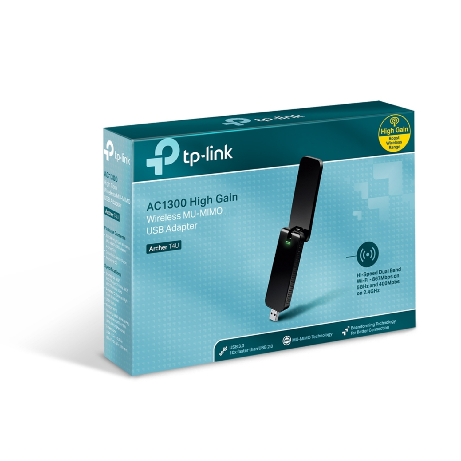 slide 3 of 3, Tp-Link Archer Dual Band Wireless Usb Adapter, 1 ct
