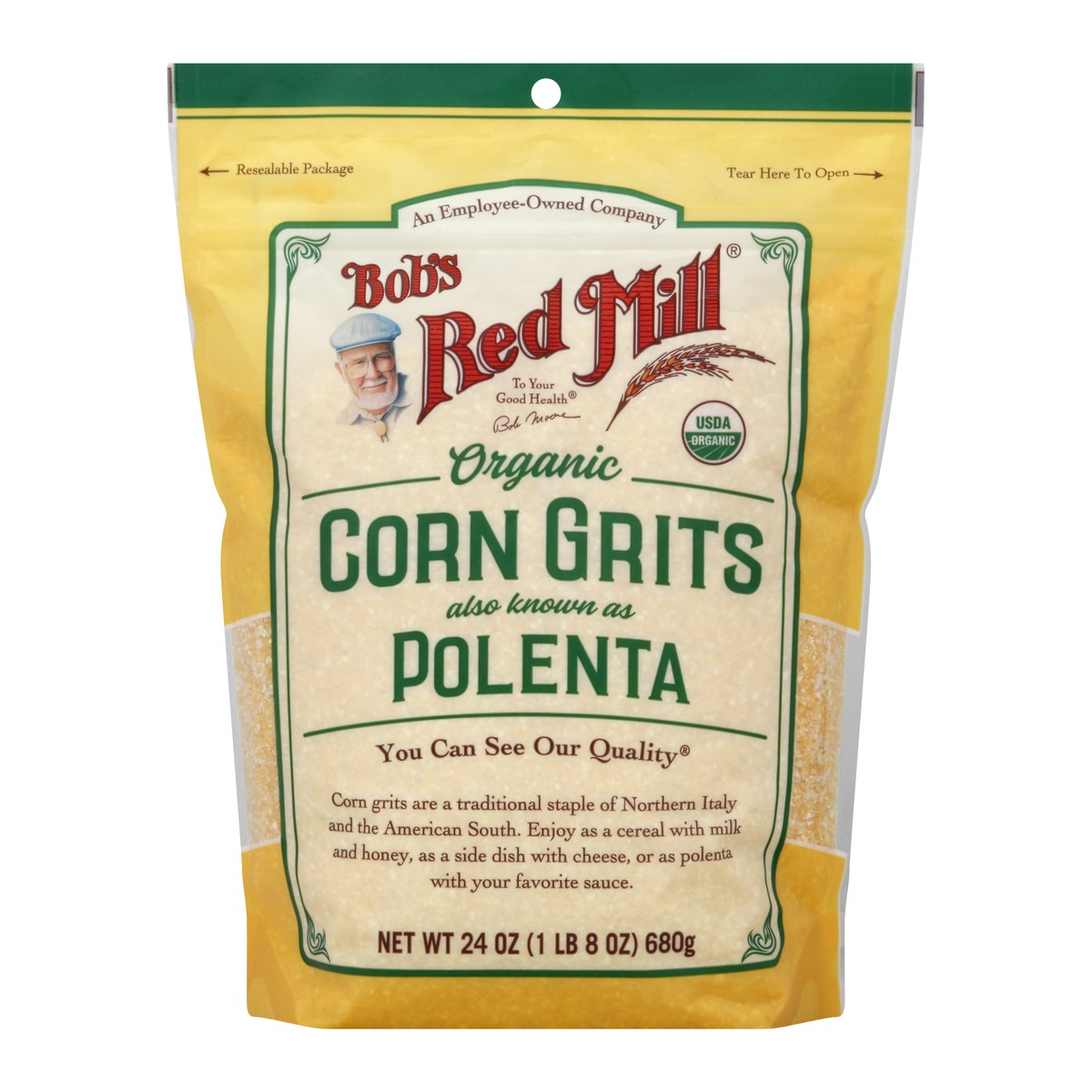 slide 9 of 9, Bobs Bob's Red Mill Organic Yellow Corn Polenta, 24 oz