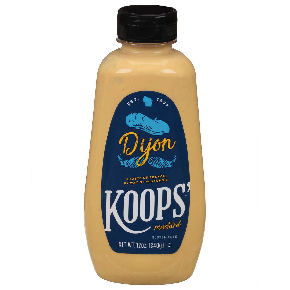 slide 1 of 1, Koops' Dijon Mustard With White Wine, 12 oz