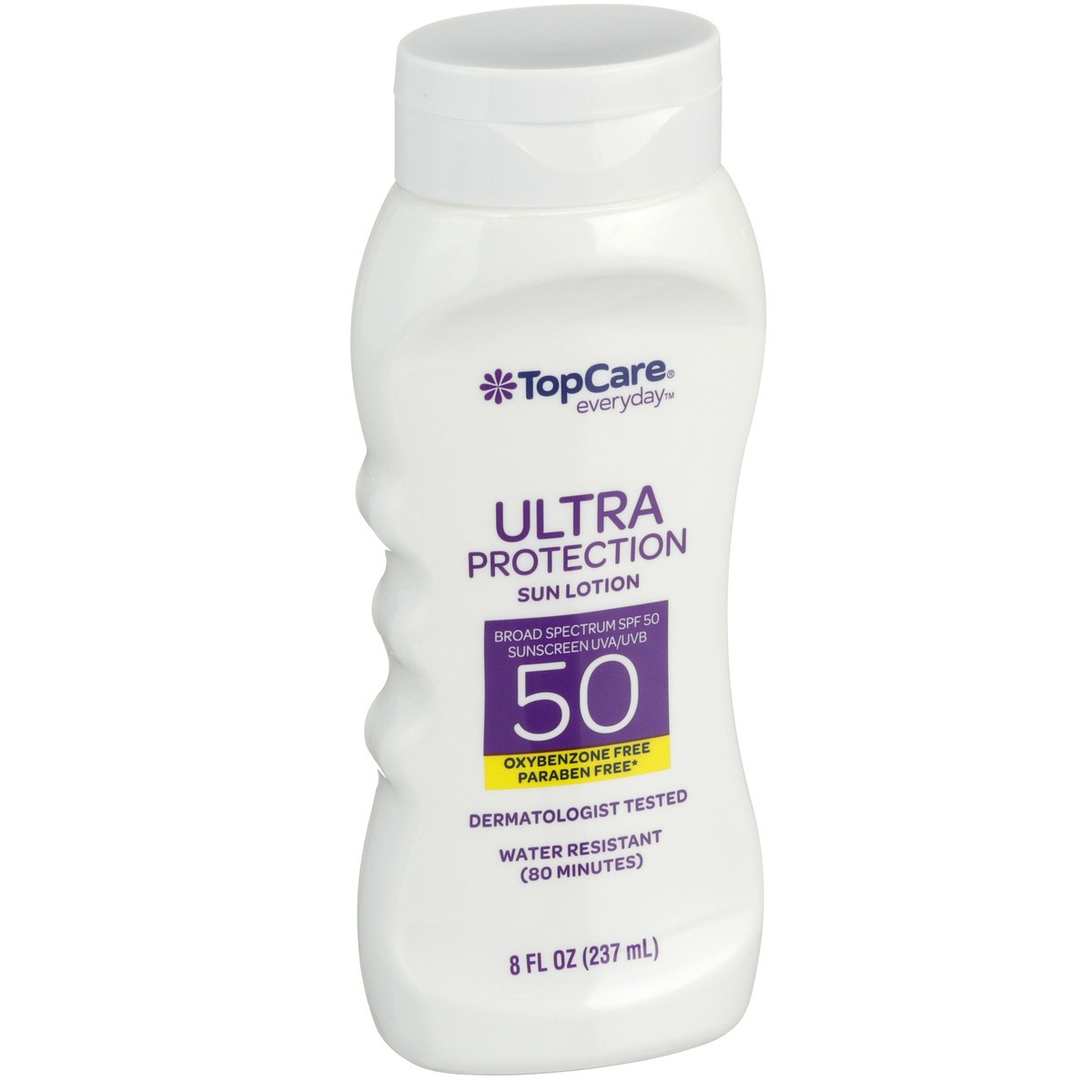 slide 2 of 8, TopCare Ultra Protection Water Resistant Uva/Uvb Broad Spectrum Spf 50 Sunscreen Lotion, 8 fl oz