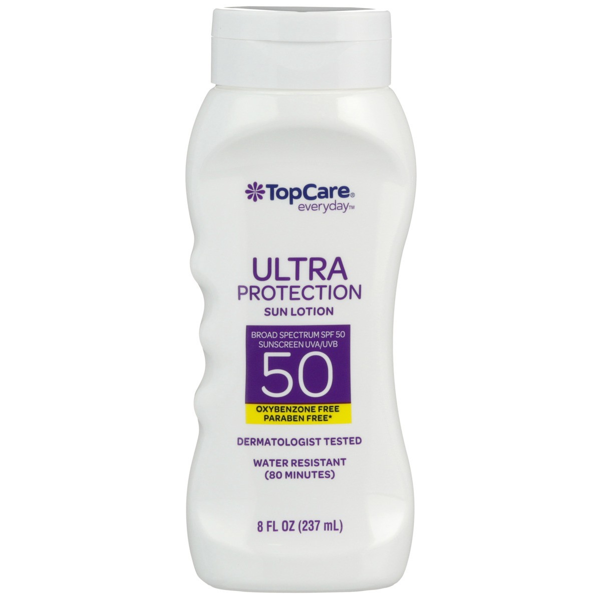 slide 5 of 8, TopCare Ultra Protection Water Resistant Uva/Uvb Broad Spectrum Spf 50 Sunscreen Lotion, 8 fl oz