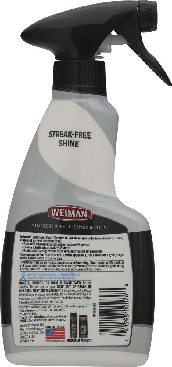 slide 10 of 12, Weiman Stainless Steel Cleaner Trigger, 12 fl oz