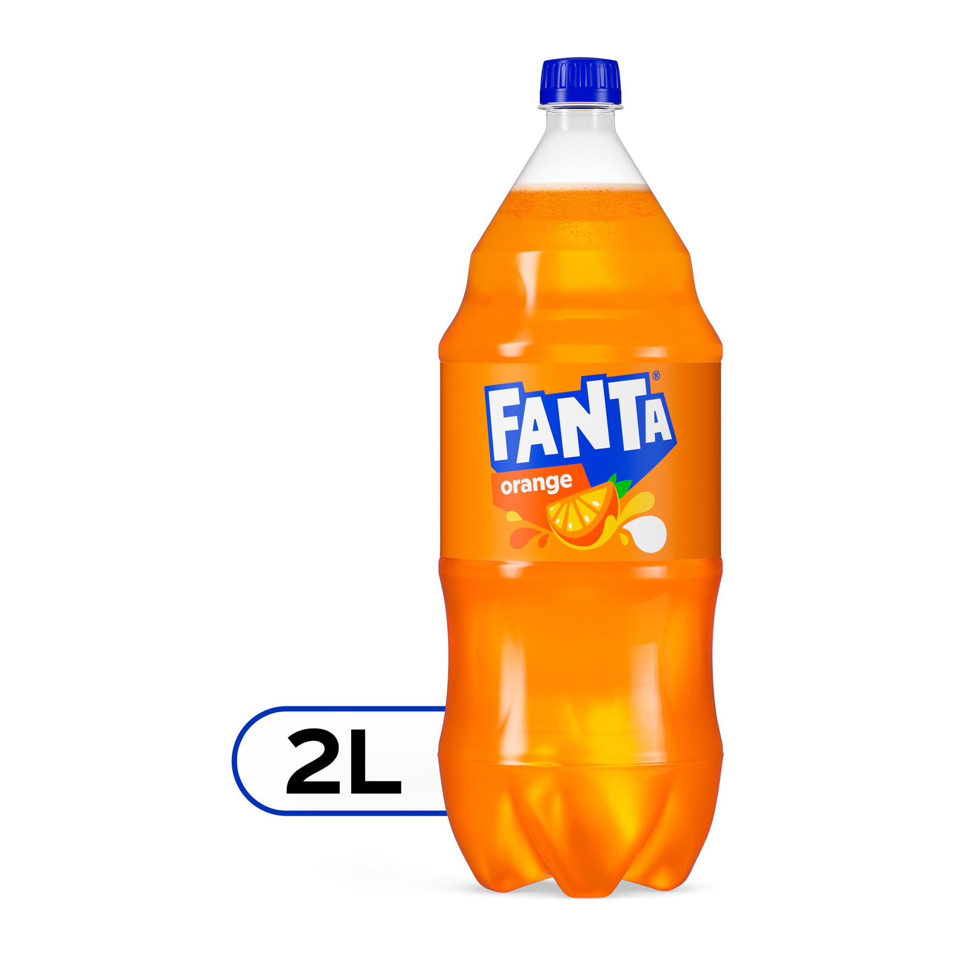 slide 1 of 5, Fanta Orange Soda Bottle, 2 Liters, 2 liter