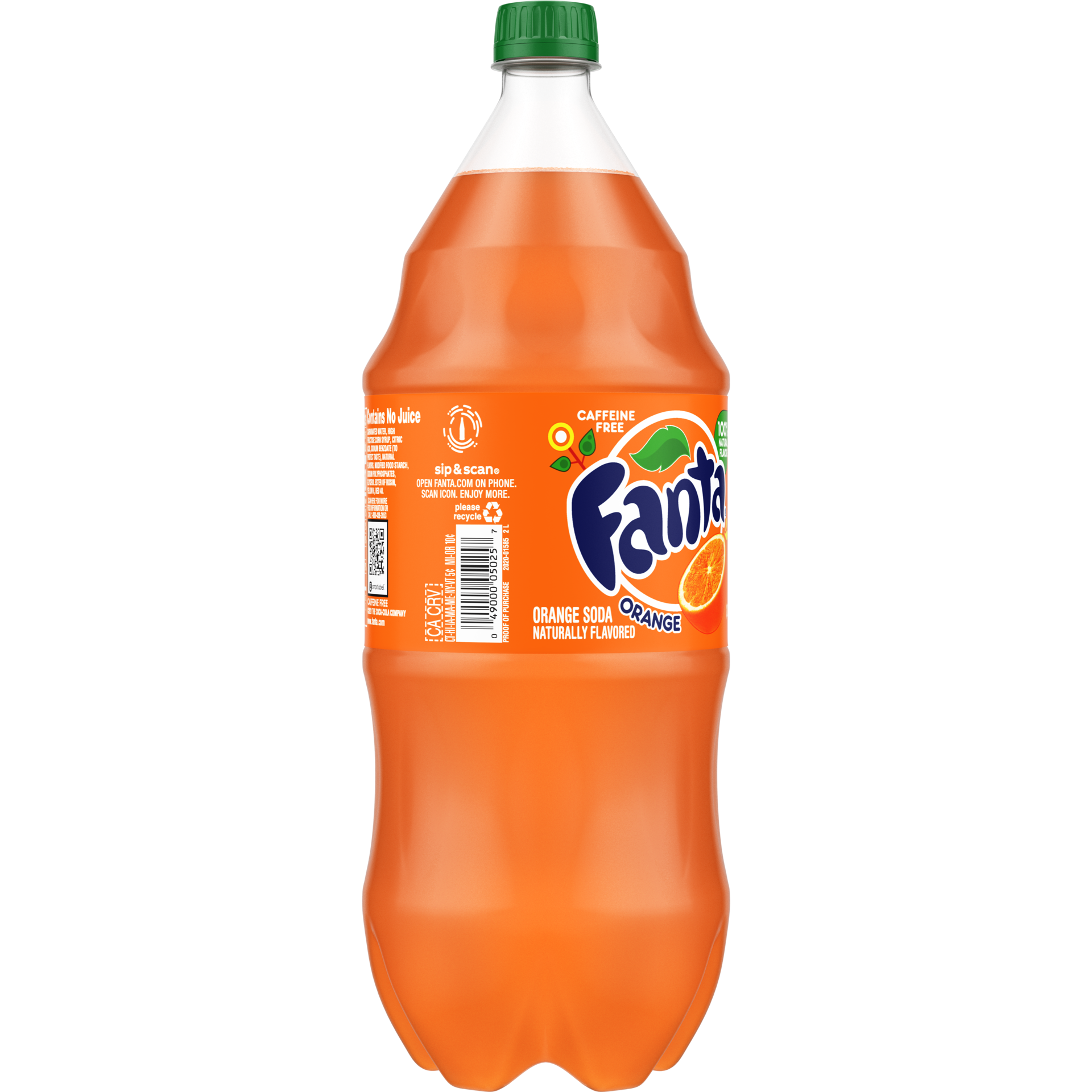 slide 3 of 5, Fanta Orange Soda Bottle, 2 Liters, 2 liter