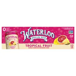 Waterloo Tropical Fruit Sparkling Water - 12pk / 12 fl oz Cans