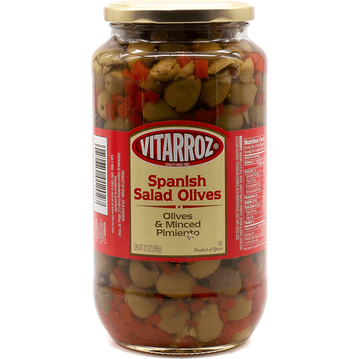 slide 1 of 1, Vitarroz Salad Olives, 21 oz