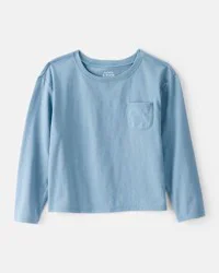 Carter's Carters Girls Long-Sleeve Top - Blue Blue L