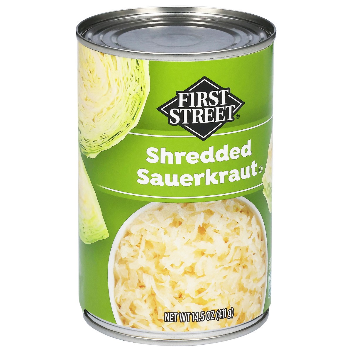 slide 3 of 4, First Street Shredded Sauerkraut, 14.5 oz